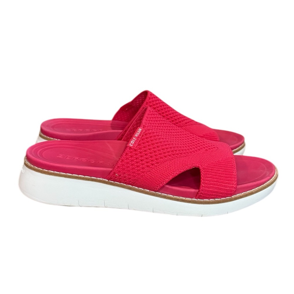 Cole Haan Zerogrand Global Stitchlite Slide Sandals Red Women’s Size 6.5